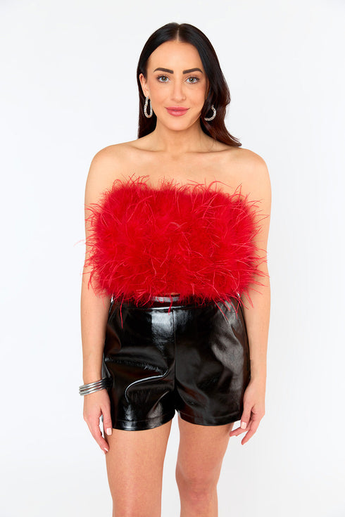 fancy-strapless-feather-crop-top-crimson Buddy Love - Sophia's Style--Crimson-S-2